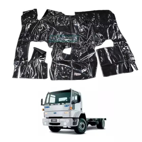 TAPETE VINIL PRETO FORD CARGO COM CAPO 2010 EM DIANTE (PUES242P)