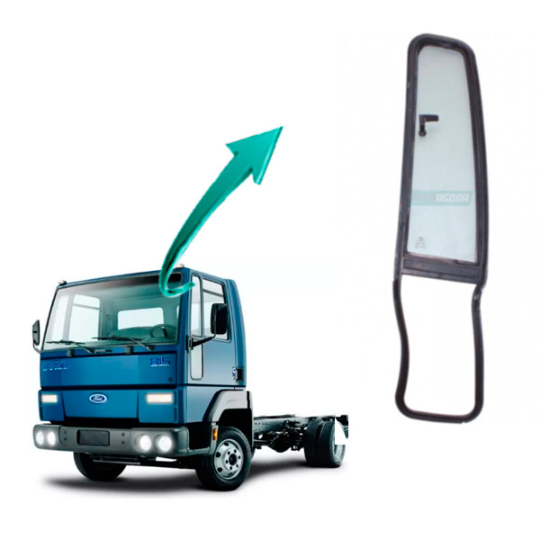 QUEBRA VENTO COMPLETO ESQUERDO VIDRO INCOLOR FORD CARGO (TJG837401B-ORI2011)