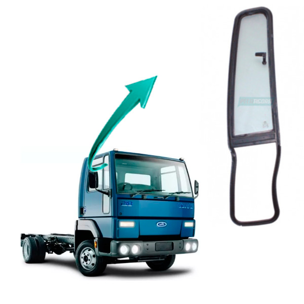 QUEBRA VENTO COMPLETO LADO DIREITO VIDRO INCOLOR FORD CARGO   (TJG837402B-ORI201