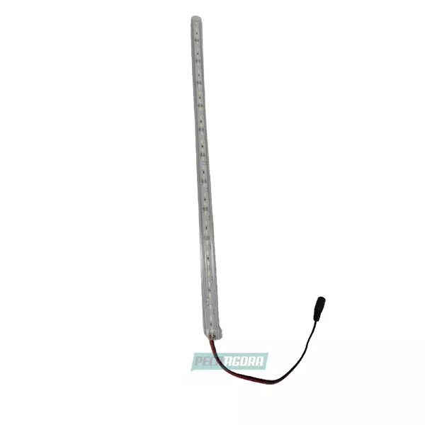 BARRA LED 5730 12V 12W 50CM BRANCO FRIO COM CALHA CAPA TRANSPARENTE (SMD5730)