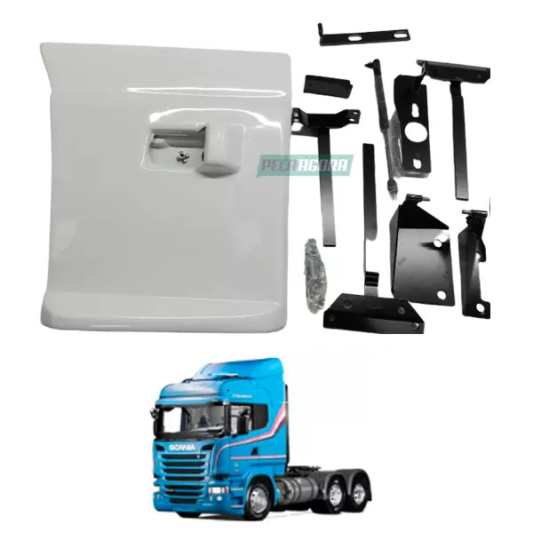 TAMPA ESTRIBO ANTIFURTO DIR SCANIA SERIE 5 CABINE P G R COM SUPORTES PLASTICO AB