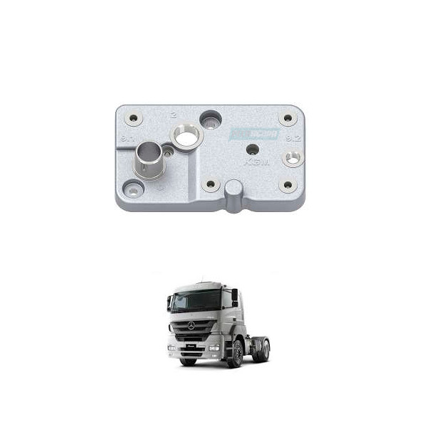 TAMPA DO CABECOTE COMPRESSOR 2 CILINDROS MB AXOR O500 OM926 REGULADO (4115530040
