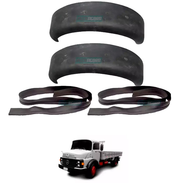 KIT PAR PARALAMA + BORRACHA DEBRUM MB 1113 1313 1518 2013 FIBRA PRETO ( K.344880