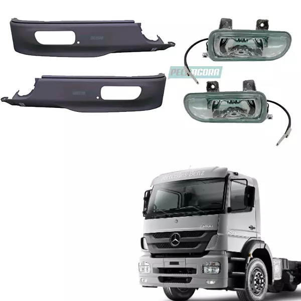 PAR SPOILER PARACHOQUE DIANTEIRO INFERIOR + FAROIS MILHA MB AXOR 2540 2644 (K.94