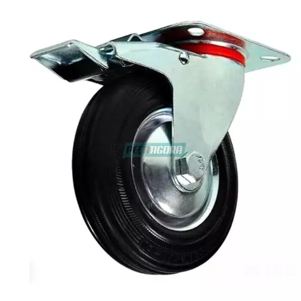 RODIZIO GIRATORIO TRAVA 5 POL RODINHA 125MM (61714)