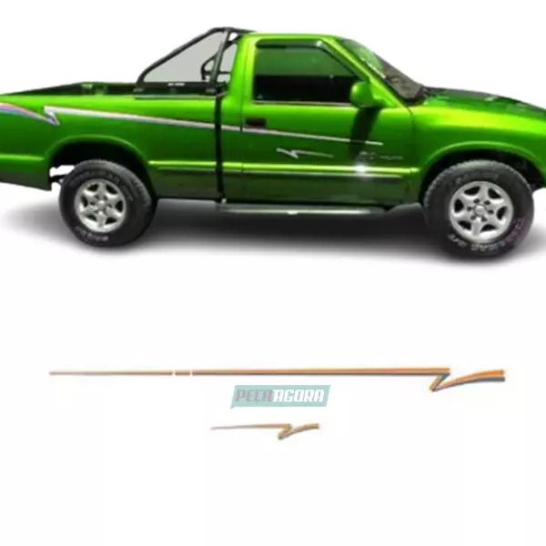 FAIXA LATERAL 3 ANOS S10 96 LARANJA (418129)