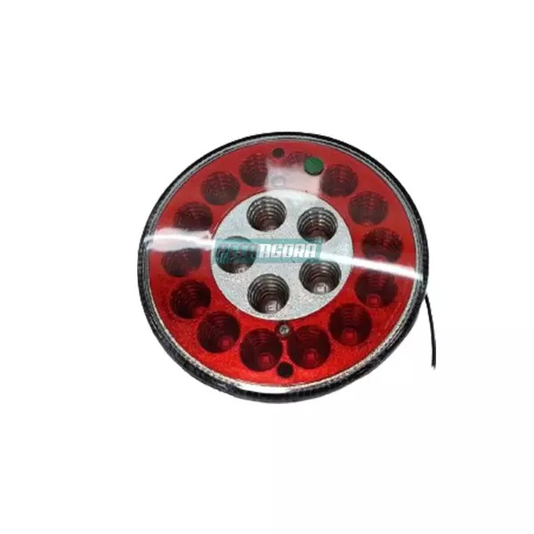 LANTERNA 19 LEDS TRASEIRA UNIVERSAL FREIO E PISCA BIVOLT VERMELHA AMARELA  (PL08