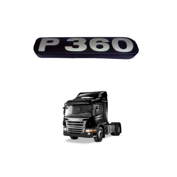 EMBLEMA PLASTICO GRADE ORIGINAL SCANIA SERIE 5 ''P360'' ATE 2010 GRADE POTENCIA 