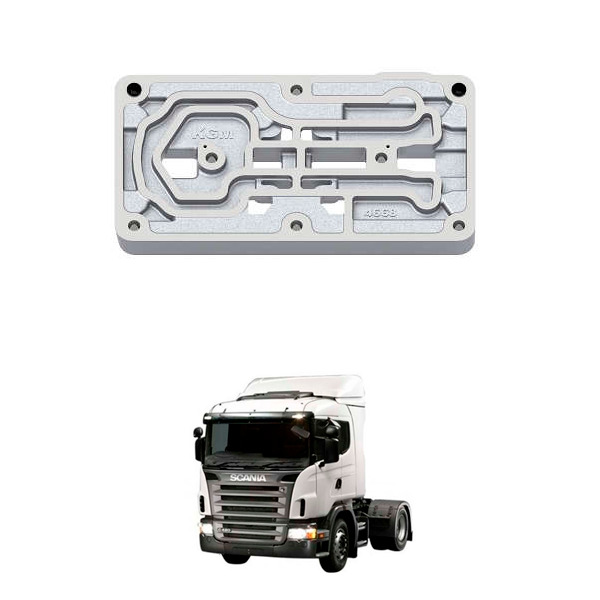 PLACA ARREFECIMENTO COMPRESSOR 2 CILINDROS SCANIA SERIE 5 (MGK2647)