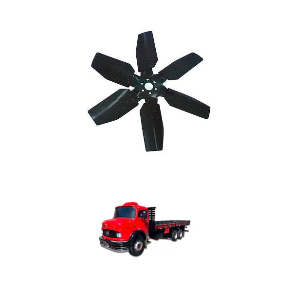 HELICE 6 PAS FURO 34MM REBITADA CHAPA MB MERCEDES BENZ L1313 1513 2013 2213 OF O