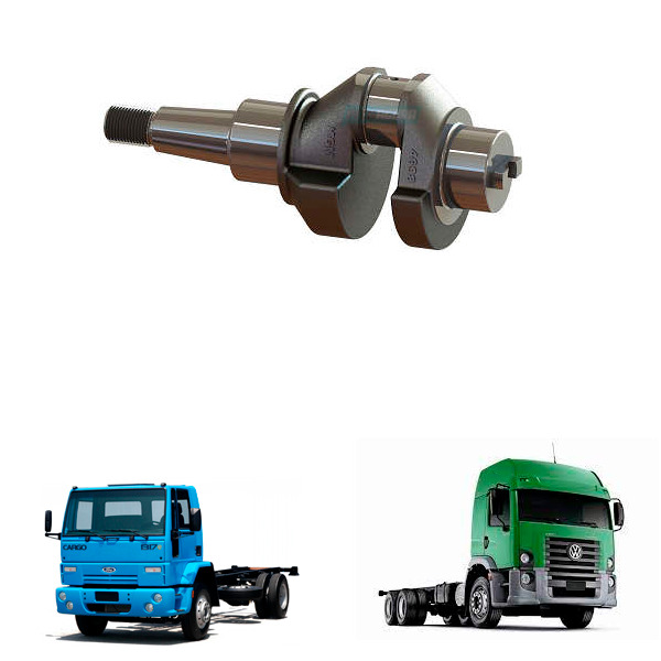 VIRABREQUIM ESQ COMPRESSOR MONO CILINDRO 80MM CUMMINS M18 x 1.5 FORD IVECO MAXLO