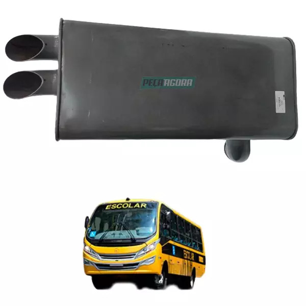SILENCIOSO ESCAPAMENTO ACO MB ONIBUS CINZA (6344900001-M088A-SI093-F3047)