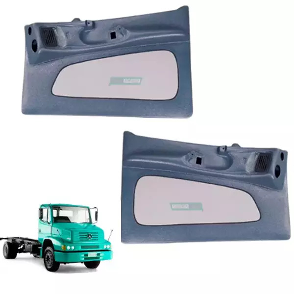 PAR FORRO PORTA MEDALHAO CINZA VINIL MB 1620 1634 (K.6967201470-6967201370)