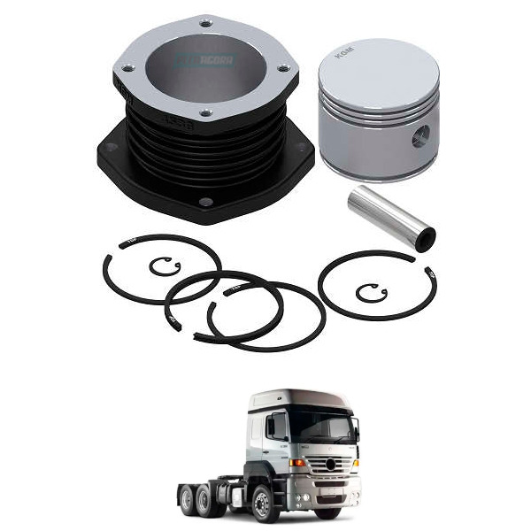 KIT CILINDRO PISTAO E ANEIS Ø 77MM 4 FUROS MERCEDES BENZ (MGK3220)