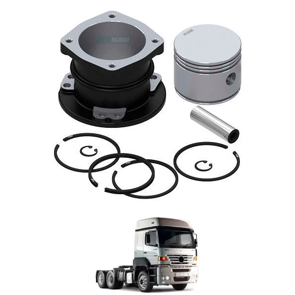 KIT CILINDRO PISTAO E ANEIS Ø 77MM 3 FUROS MERCEDES BENZ (MGK3222)