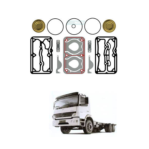 KIT REPARO COMPRESSOR 2 CILINDROS AXOR O500 OM457 GOVERNADO MERCEDES BENZ (00113