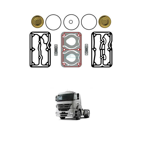 KIT REPARO COMPRESSOR 2 CILINDROS MB AXOR O500 OM457 REGULADO (0011302815-MGK342
