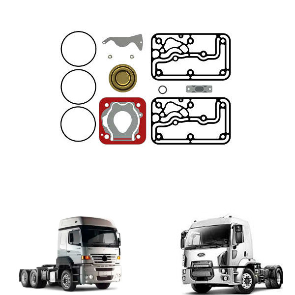 KIT REPARO COMPRESSOR MONO CILINDRO CABECOTE ALONGADO FORD MERCEDES BENZ VOLKSWA