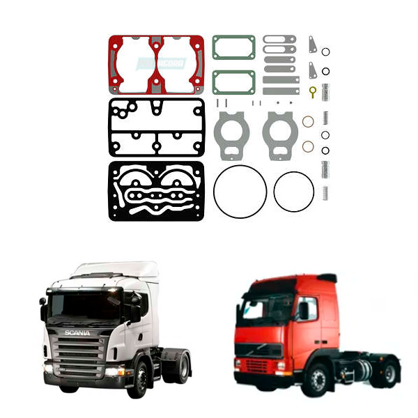 KIT REPARO  COMPRESSOR BI CILINDRO 88MM GOVERNADO SCANIA VOLVO (85108705-MGK3440