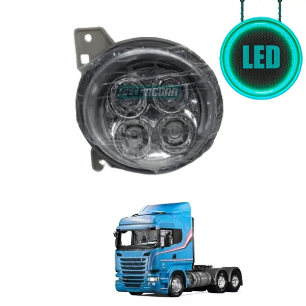 FAROL AUXILIAR NEBLINA ESQUERDO LED SCANIA SERIE 5 SERIE 6 114 124  97 A 2008 P 