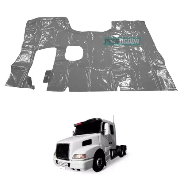 TAPETE VINIL CINZA SEM RECORTE BANCO CARONA VOLVO NH12  GLOBETROTTER BICUDO ANO 