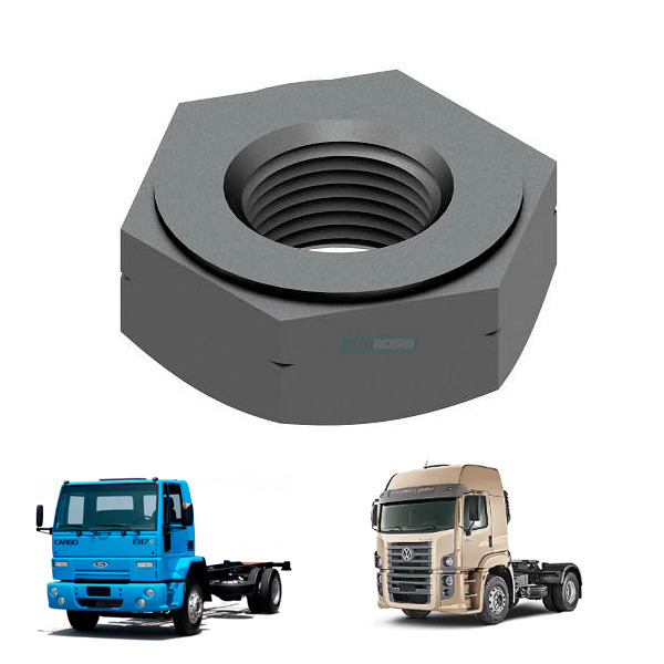 PORCA SEXTAVADA M18x1.5 ROSCA ESQUERDA AGRALE FORD IVECO MAXLOADER VOLKSWAGEN (M