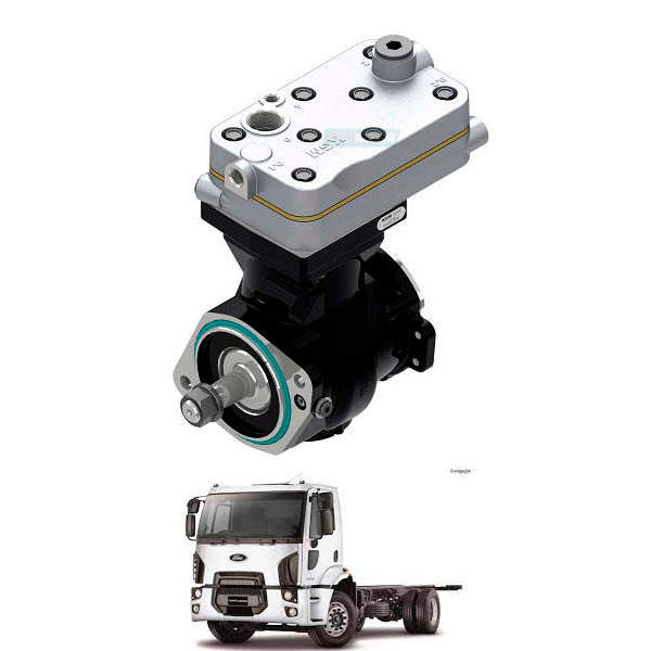 COMPRESSOR DE AR CUMMINS CABECOTE LONGO FORD CARGO 1319 1519 1719 1723 2429 2623