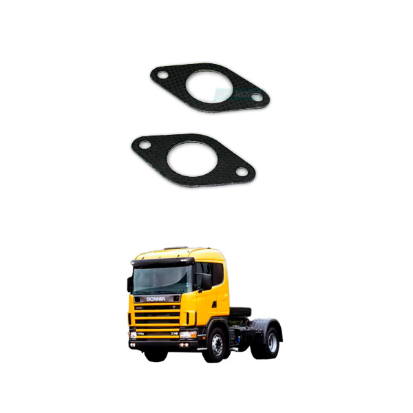 JOGO DE 2 JUNTAS COLETOR ESCAPE DSC124 SCANIA 114 124 (1309051,)