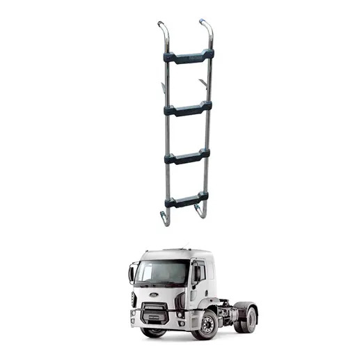 ESCADA CROMADA 1440MM X 4 DEGRAUS FORD CARGO CABINE ALTA 2012 A 2016 SCANIA 124 