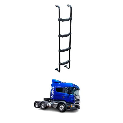 ESCADA PRETA 1670MM X 4 DEGRAUS SCANIA CABINE R HIGLINE (B004P)