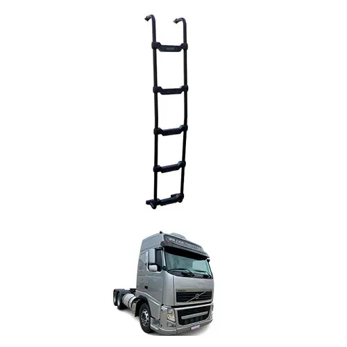 ESCADA PRETA 2050MM X 5DEGRAUS VOLVO FH CABINE ALTA GLOBETROTTER 2010 ATE 2014 (