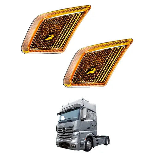 CAIXA 2 LANTERNA SETA  ACTROS MP4 ESQ LATERAL AMARELA (CX.9608201421**2)