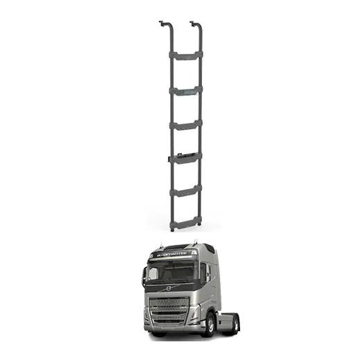 ESCADA PRETA 2140MM X 6DEGRAUS VOLVO FH CABINE ALTA GLOBETROTTER 2015... (B007L)
