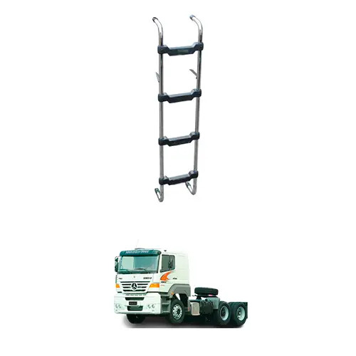 ESCADA CROMADA 1450MM X 4DEGRAUS MB 1938S ATEGO CABINE BAIXA AXOR  (B008M)