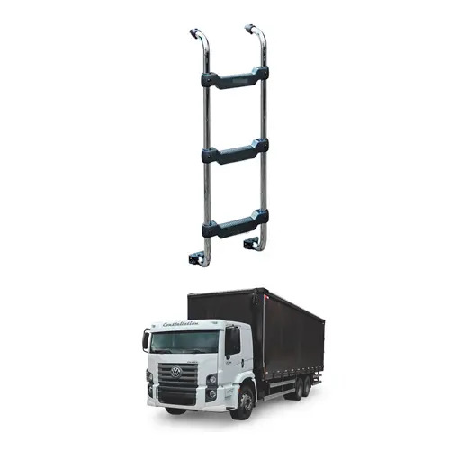 ESCADA CROMADA 1200MM X 3DEGRAUS VW CONSTELLATION CABNE BAIXA  (EC060-B009D)