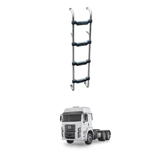 ESCADA CROMADA 1660MM X 4DEGRAUS VW CONSTELLATION CABINE ALTA  (B009L)