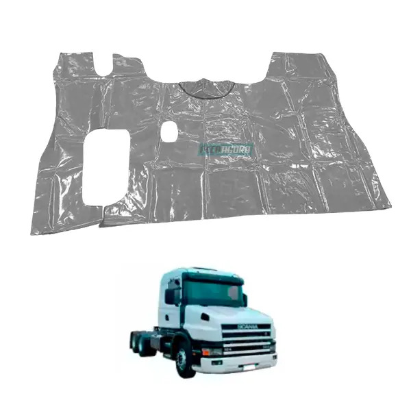 TAPETE VINIL CINZA SEM RECORTE DO BANCO CARONA PARA SCANIA 114 124 BICUDO ANO 19