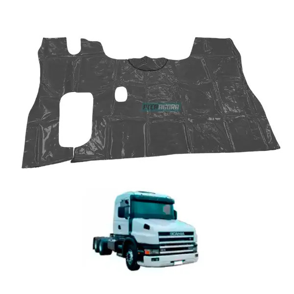 TAPETE VINIL PRETO SEM RECORTE DO BANCO CARONA PARA SCANIA 114 124 BICUDO ANO 19