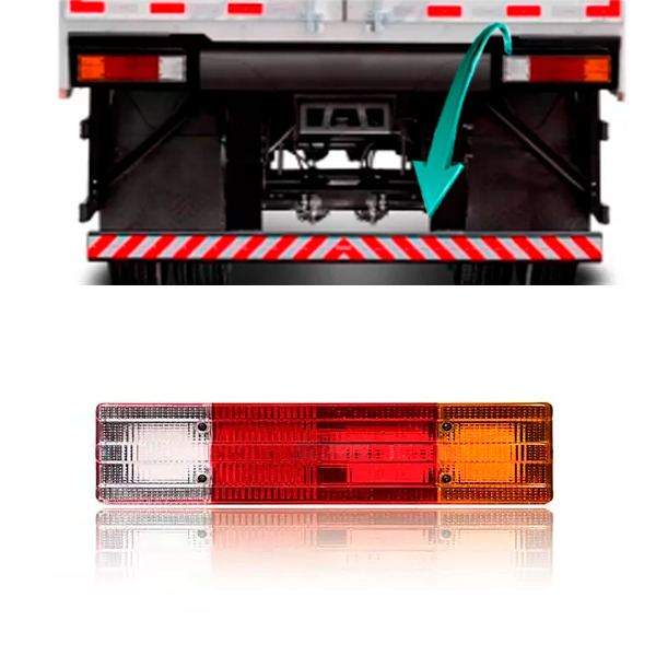 LANTERNA TRASEIRA DIREITA 24 LEDS CAMINHAO MERCEDES 710 912 ACCELO ATRON ATEGO 1