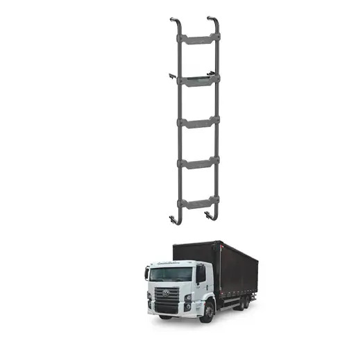 ESCADA PRETA 1660MM X 5 DEGRAUS VW CONSTELLATION CABINE ALTA 2005... (B011D)