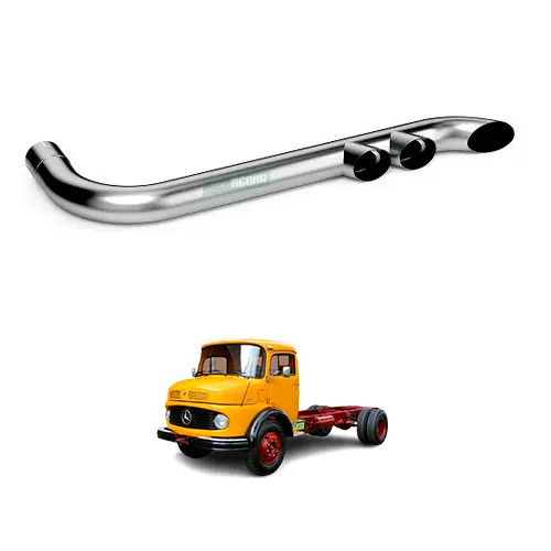 PONTEIRA ESCAPAMENTO CROMADO 3 SAIDAS 4.5POL 2000 X 610MM UNIVERSAL (M074D)