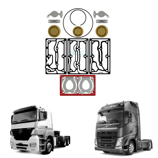KIT REPARO COMPRESSOR VOLVO FH FM NH 13 MB AXOR OM457 (MGK3447)