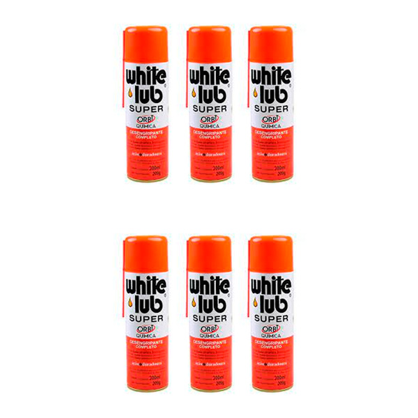 CAIXA 6 DESENGRIPANTE WHITE LUB SUPER 300ML (CX.512036-RQ6010-WD40**6)