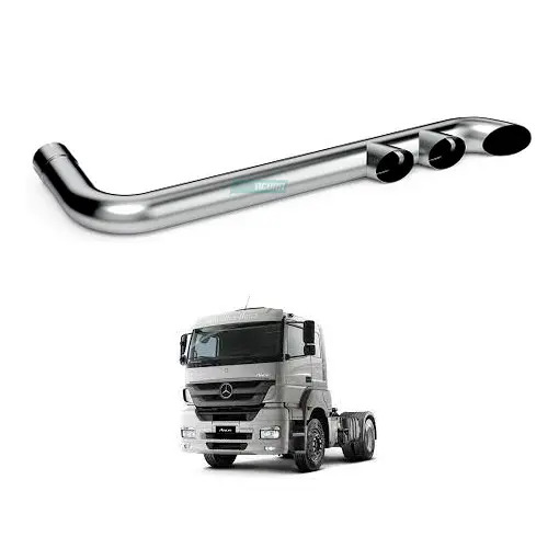 PONTEIRA ESCAPAMENTO CROMADO 3 SAIDAS 5POL 2000 X 610MM UNIVERSAL (M075A)