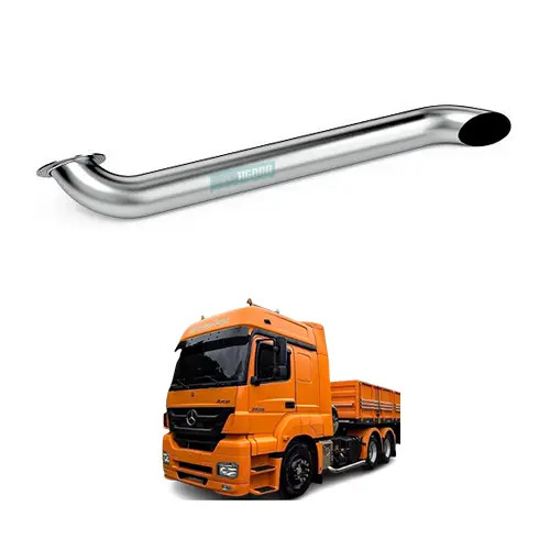 PONTEIRA ESCAPAMENTO CROMADO 5POL 1780MM ESQUERDO MB AXOR EURO 5 (M076-TB1166)