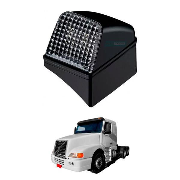 LANTERNA TETO CRISTAL LE COM BASE E SOQUETE VOLVO NH12 NL12 (20409787..)