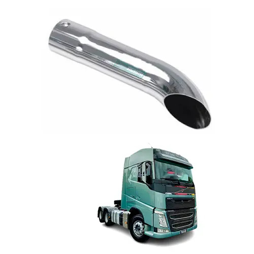 PONTEIRA ESCAPAMENTO CROMADO LONGO 3POL 520MM UNIVERSAL  (434495-M070C)