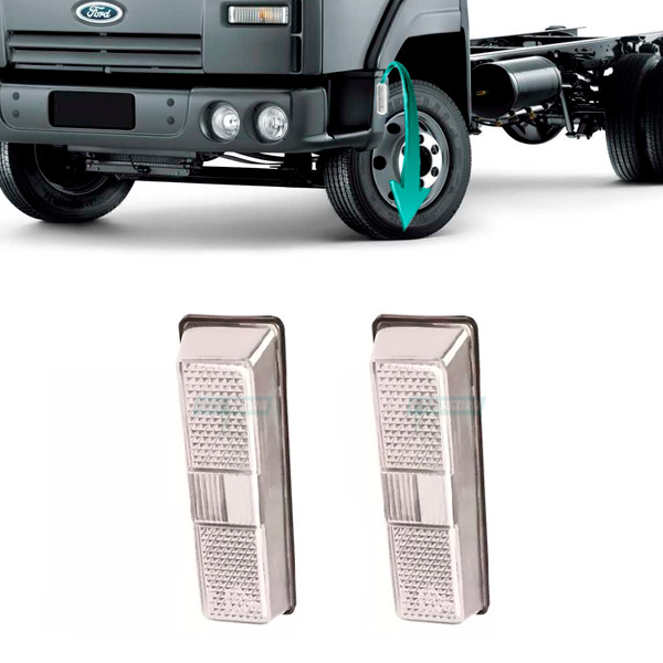 PAR LANTERNA LATERAL PARALAMA FORD CARGO CRISTAL SEM SOQUETE	 (CX.88HU13N352AA-3