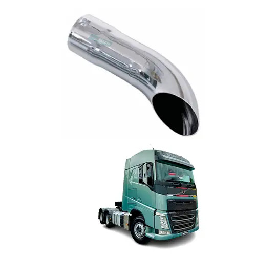 PONTEIRA ESCAPAMENTO CROMADO CURTO 2POL 250MM UNIVERSAL (434479-B563)