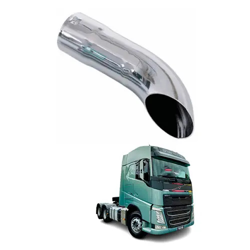 PONTEIRA ESCAPAMENTO CROMADO CURTA 3.5POL 370MM UNIVERSAL (434482-M071G)